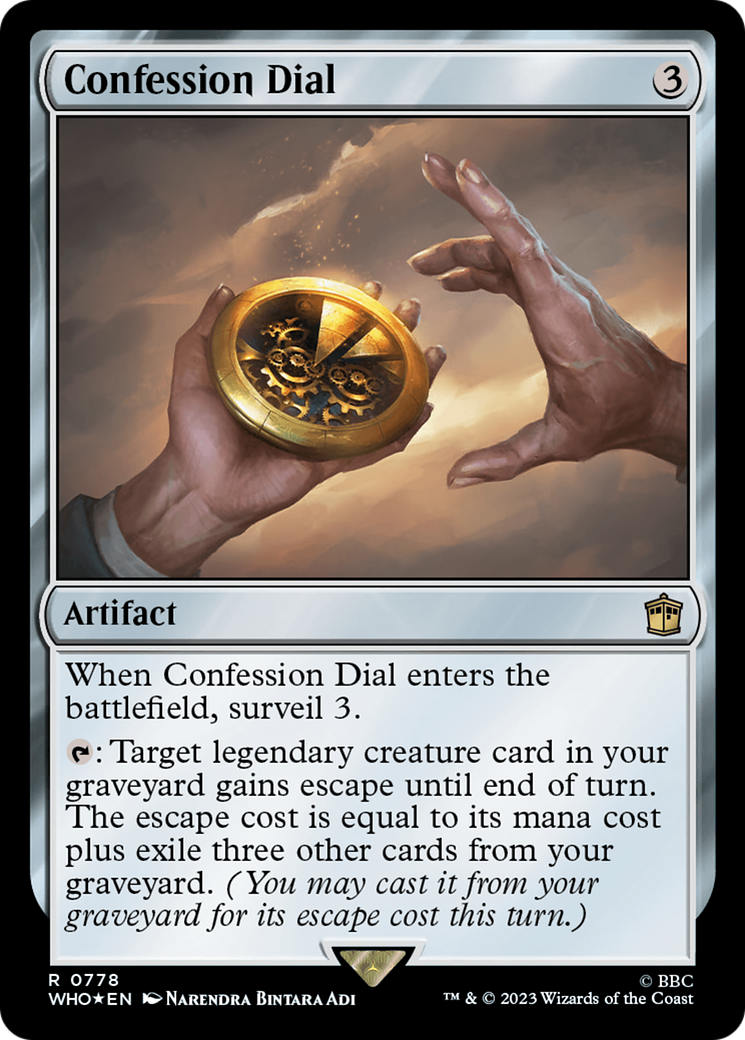 Confession Dial (Surge Foil) [Doctor Who] | Dumpster Cat Games