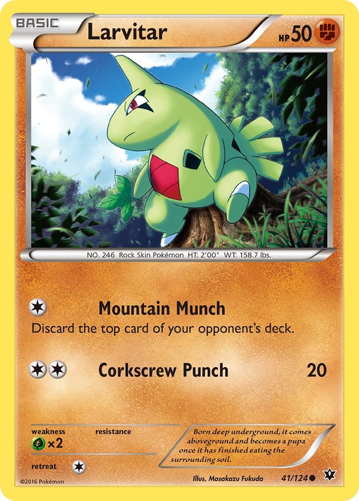 Larvitar (41/124) [XY: Fates Collide] | Dumpster Cat Games