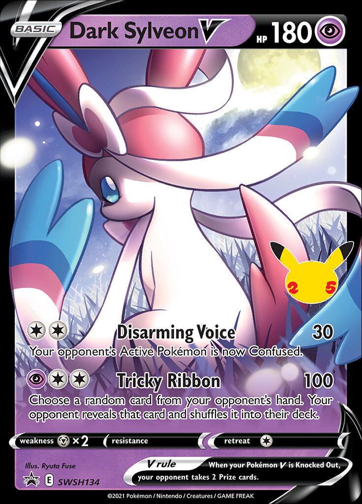 Dark Sylveon V (SWSH134) (Jumbo Card) [Sword & Shield: Black Star Promos] | Dumpster Cat Games