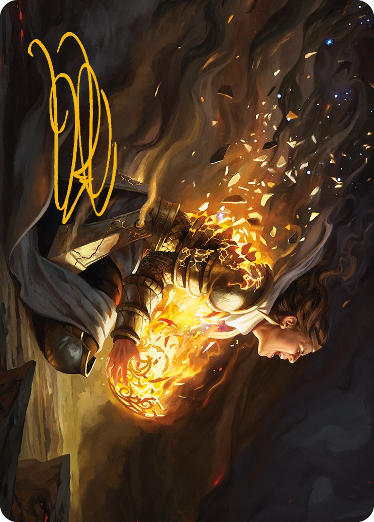 Vanish into Eternity Art Card (Gold-Stamped Signature) [Phyrexia: All Will Be One Art Series] | Dumpster Cat Games