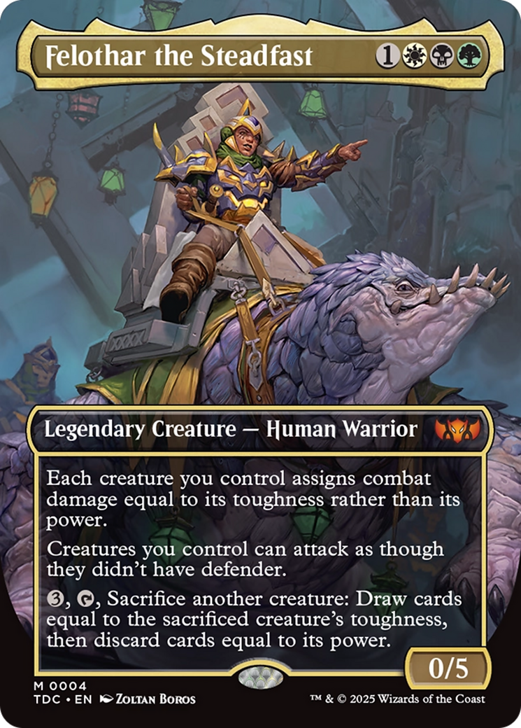Felothar the Steadfast (Borderless) [Tarkir: Dragonstorm Commander] | Dumpster Cat Games
