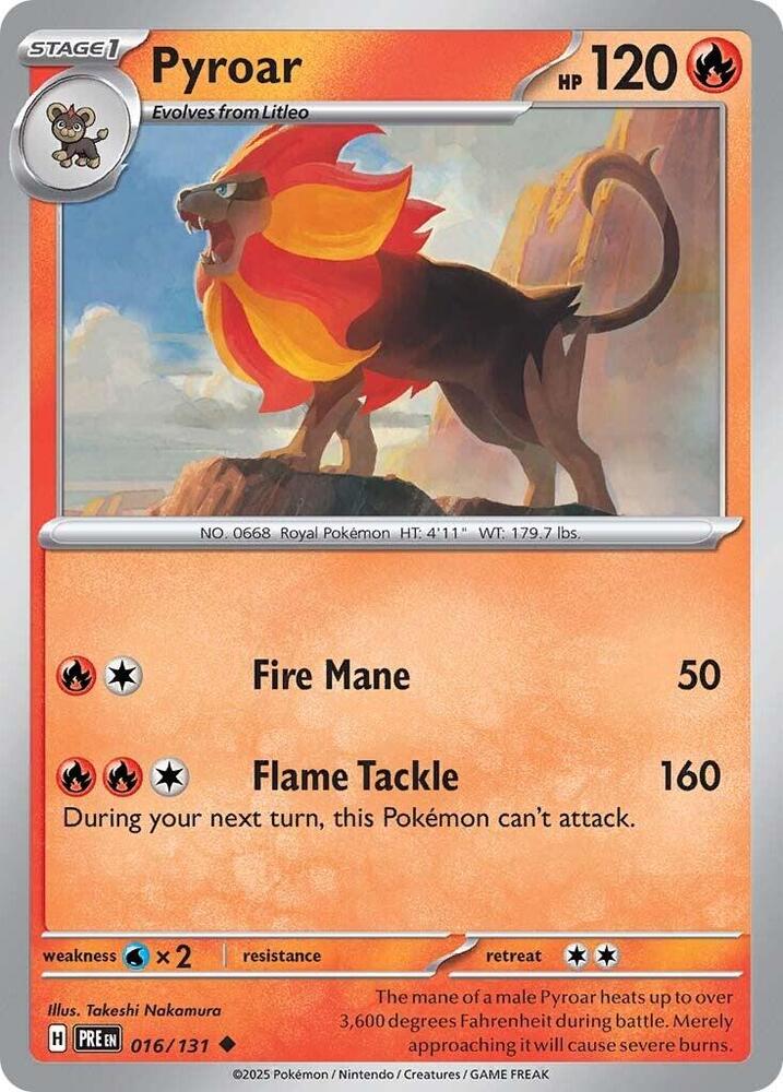 Pyroar (016/131) [Scarlet & Violet: Prismatic Evolutions] | Dumpster Cat Games