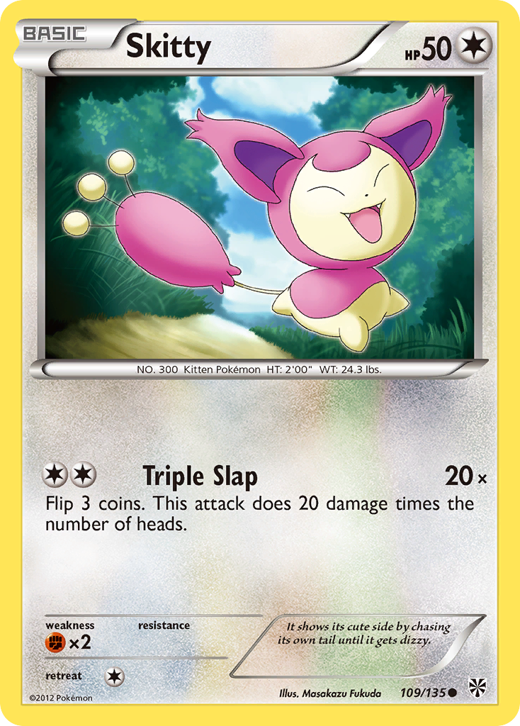 Skitty (109/135) [Black & White: Plasma Storm] | Dumpster Cat Games