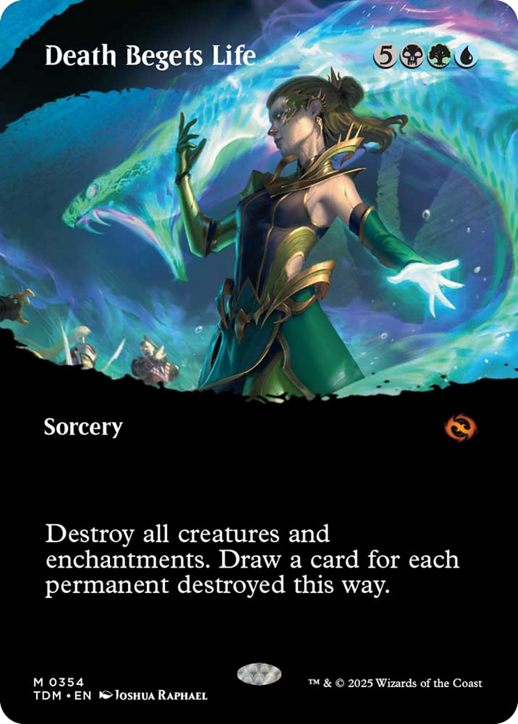 Death Begets Life (Borderless) [Tarkir: Dragonstorm] | Dumpster Cat Games