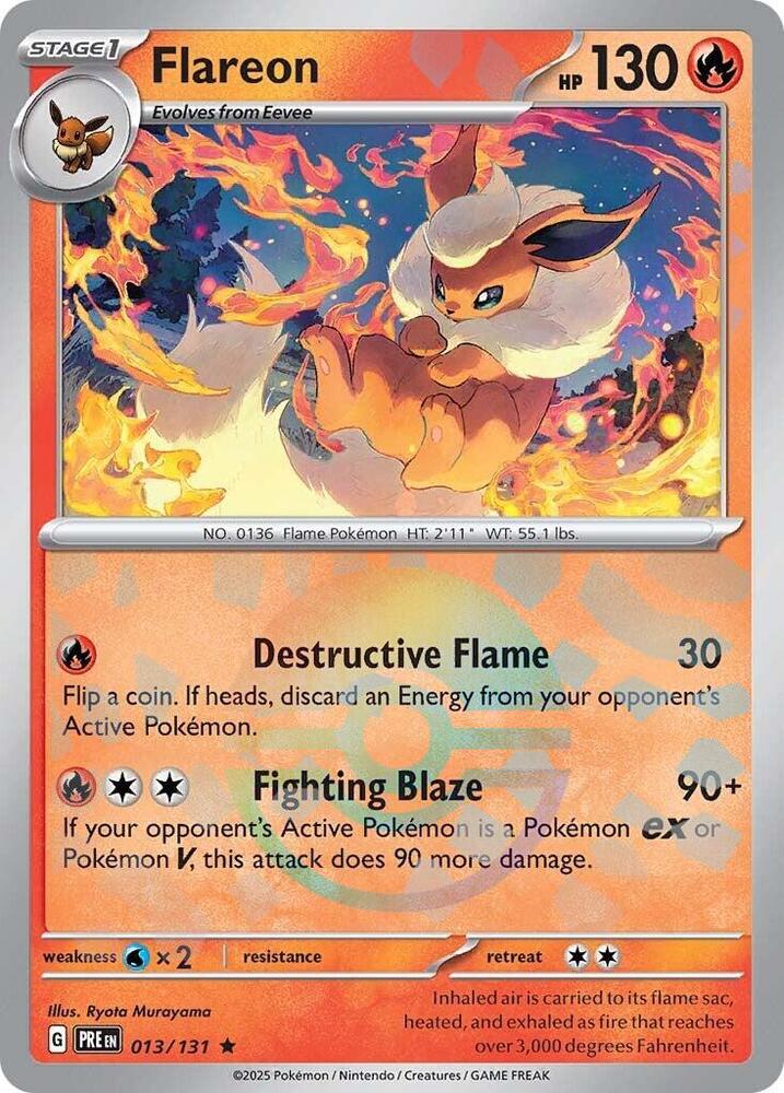Flareon (013/131) (Poke Ball Pattern) [Scarlet & Violet: Prismatic Evolutions] | Dumpster Cat Games
