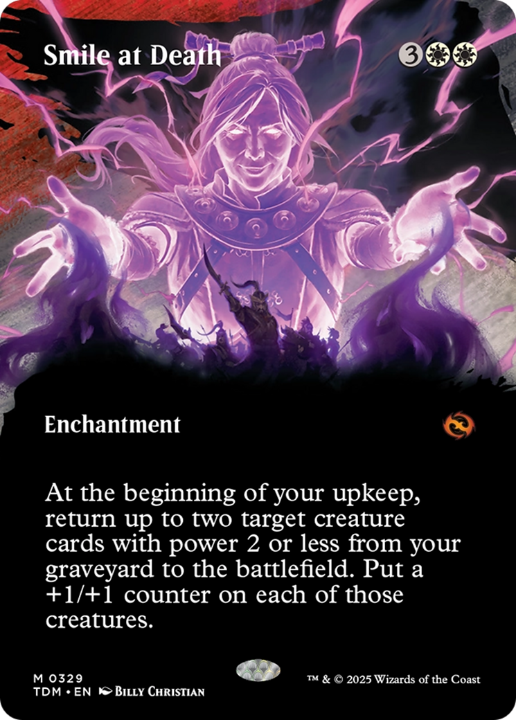 Smile at Death (Borderless) [Tarkir: Dragonstorm] | Dumpster Cat Games