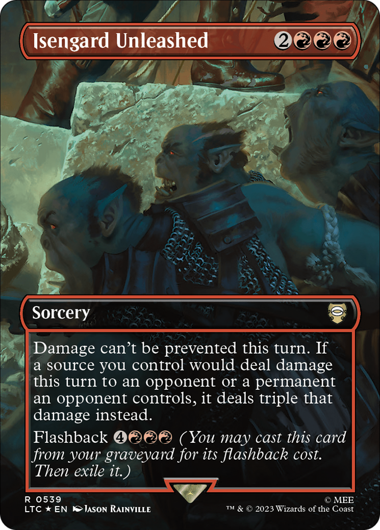 Isengard Unleashed (Borderless) (Surge Foil) [The Lord of the Rings: Tales of Middle-Earth Commander] | Dumpster Cat Games