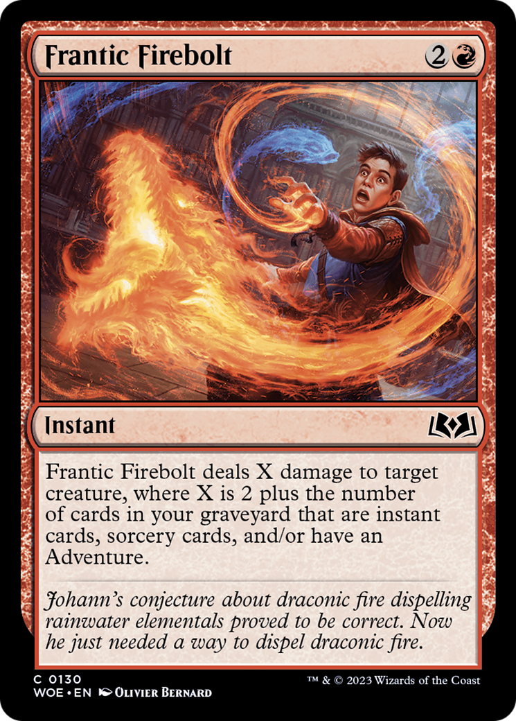 Frantic Firebolt [Wilds of Eldraine] | Dumpster Cat Games
