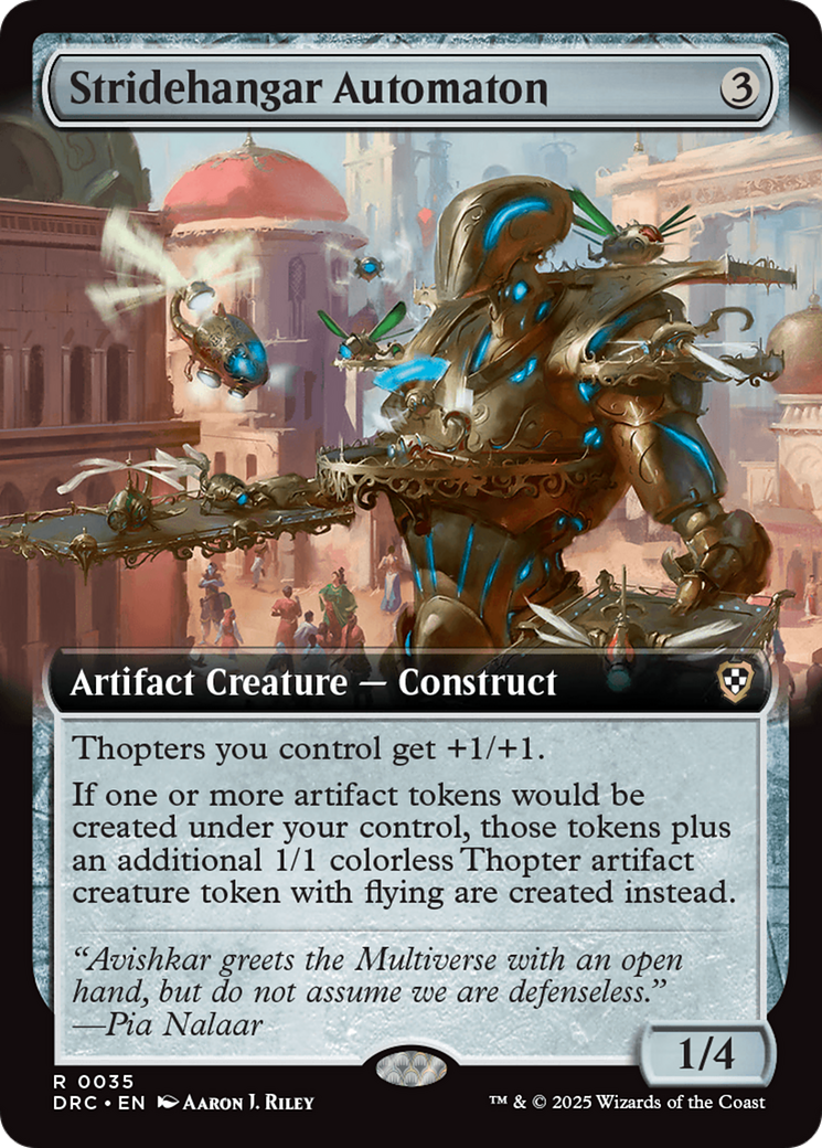 Stridehangar Automaton (Extended Art) [Aetherdrift Commander] | Dumpster Cat Games