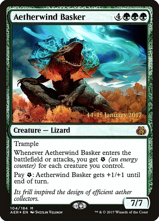 Aetherwind Basker [Aether Revolt Prerelease Promos] | Dumpster Cat Games