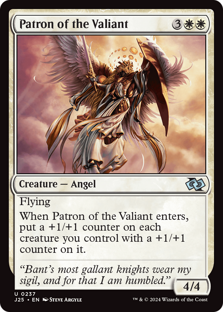 Patron of the Valiant [Foundations Jumpstart] | Dumpster Cat Games