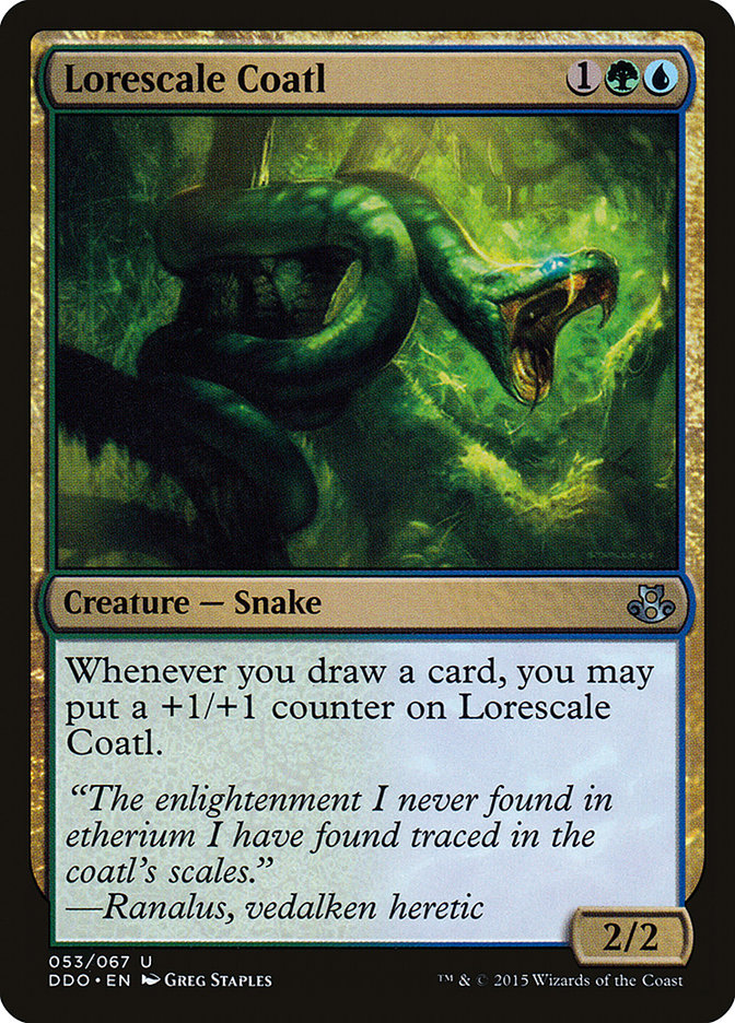 Lorescale Coatl [Duel Decks: Elspeth vs. Kiora] | Dumpster Cat Games