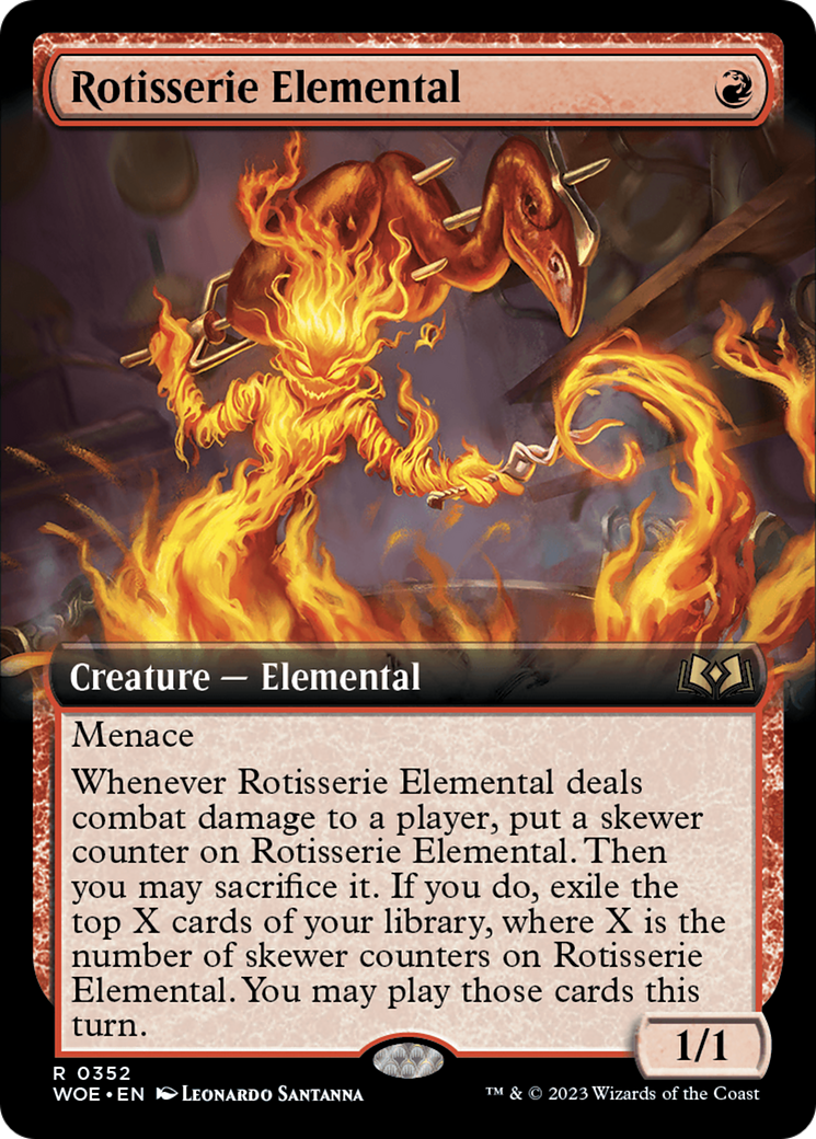 Rotisserie Elemental (Extended Art) [Wilds of Eldraine] | Dumpster Cat Games