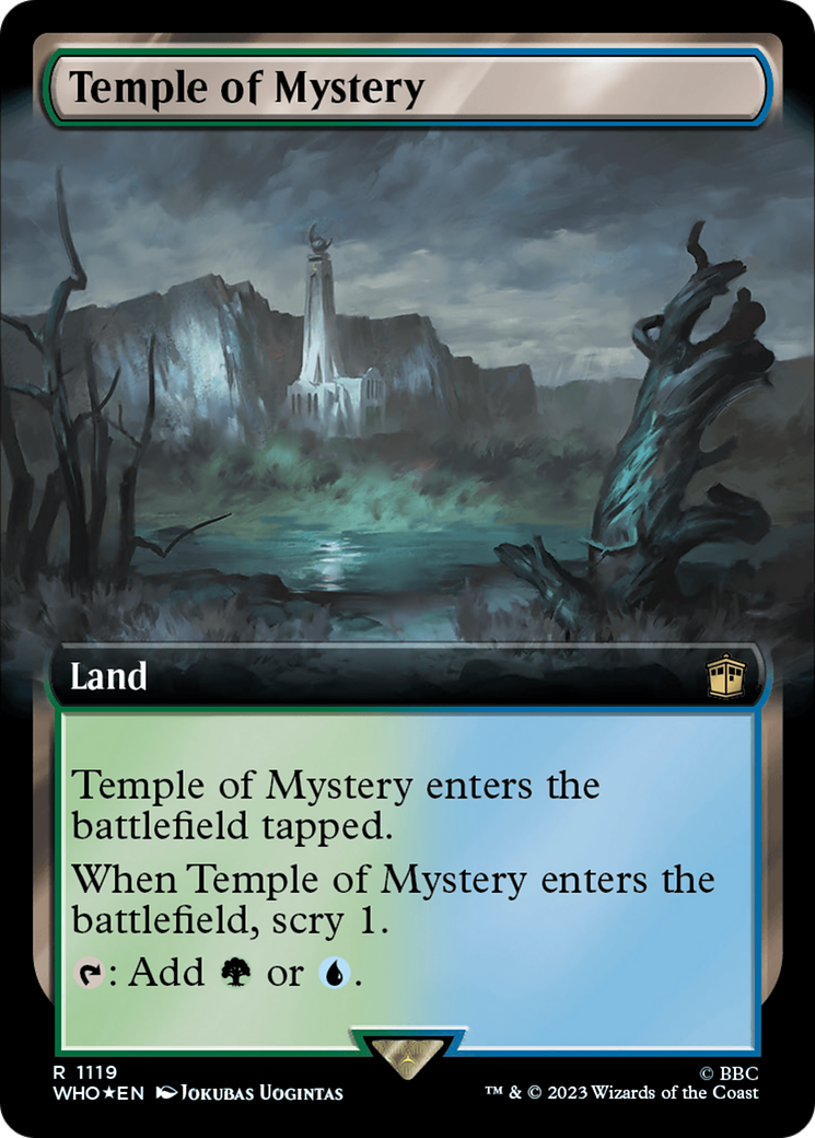 Temple of Mystery (Extended Art) (Surge Foil) [Doctor Who] | Dumpster Cat Games
