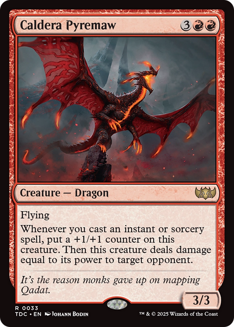 Caldera Pyremaw [Tarkir: Dragonstorm Commander] | Dumpster Cat Games