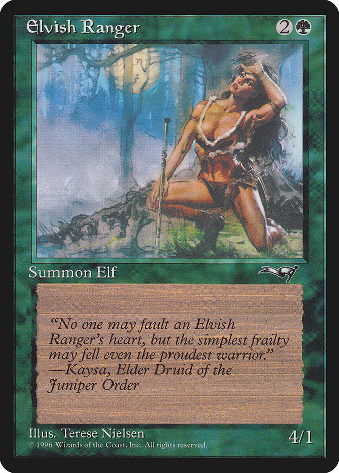 Elvish Ranger (Moon Background) [Alliances] | Dumpster Cat Games