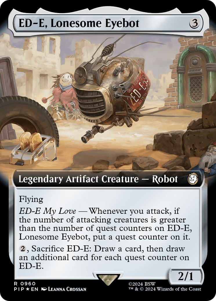 ED-E, Lonesome Eyebot (Extended Art) (Surge Foil) [Fallout] | Dumpster Cat Games