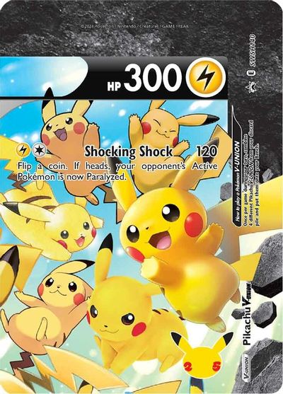 Pikachu V-UNION (SWSH140) (Celebrations) [Sword & Shield: Black Star Promos] | Dumpster Cat Games