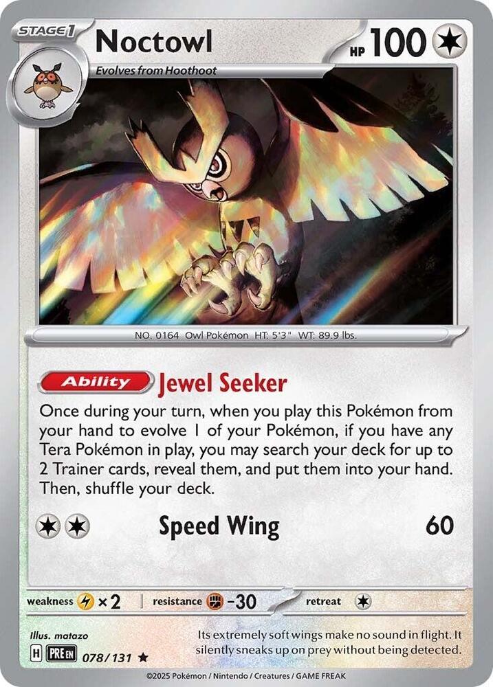 Noctowl (078/131) [Scarlet & Violet: Prismatic Evolutions] | Dumpster Cat Games
