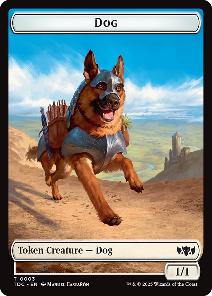 Dog // Goblin Double-Sided Token [Tarkir: Dragonstorm Commander Tokens] | Dumpster Cat Games