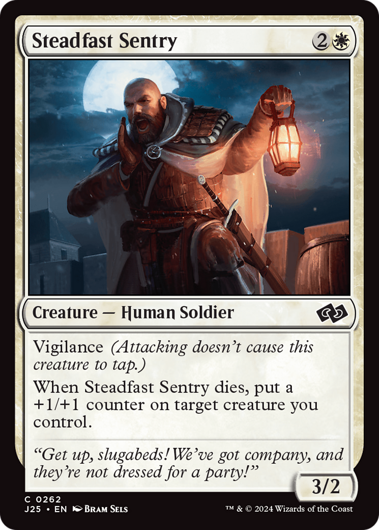 Steadfast Sentry [Foundations Jumpstart] | Dumpster Cat Games