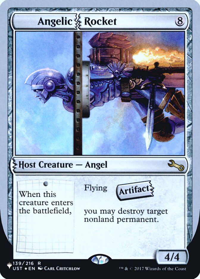 Angelic Rocket (Unfinity Foil Edition) [The List] | Dumpster Cat Games