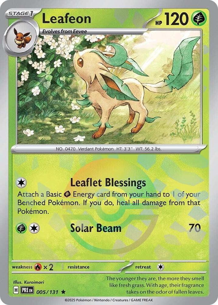 Leafeon (005/131) (Poke Ball Pattern) [Scarlet & Violet: Prismatic Evolutions] | Dumpster Cat Games
