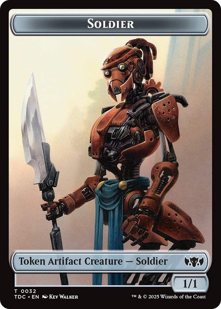 Solider (0032) // Copy Double-Sided Token [Tarkir: Dragonstorm Commander Tokens] | Dumpster Cat Games