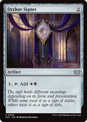 Orzhov Signet [Duskmourn: House of Horror Commander] | Dumpster Cat Games