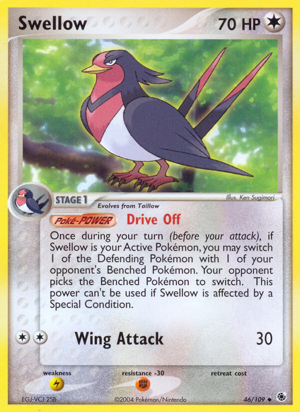 Swellow (46/109) [EX: Ruby & Sapphire] | Dumpster Cat Games