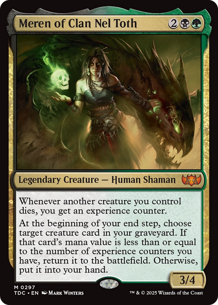 Meren of Clan Nel Toth [Tarkir: Dragonstorm Commander] | Dumpster Cat Games