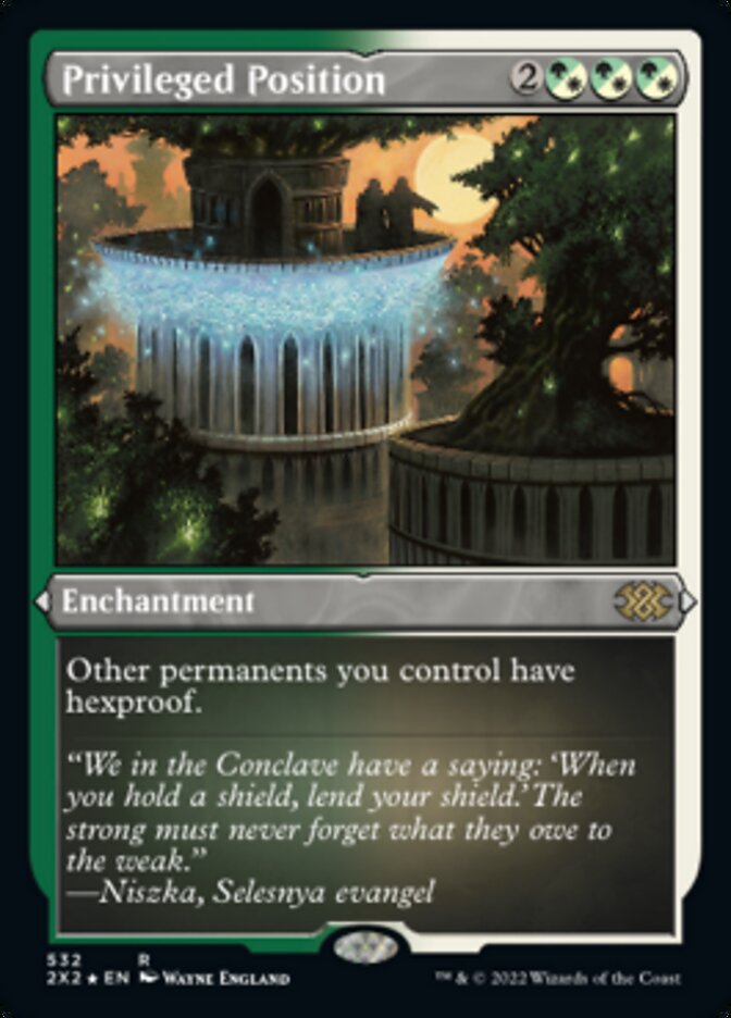 Privileged Position (Foil Etched) [Double Masters 2022] | Dumpster Cat Games
