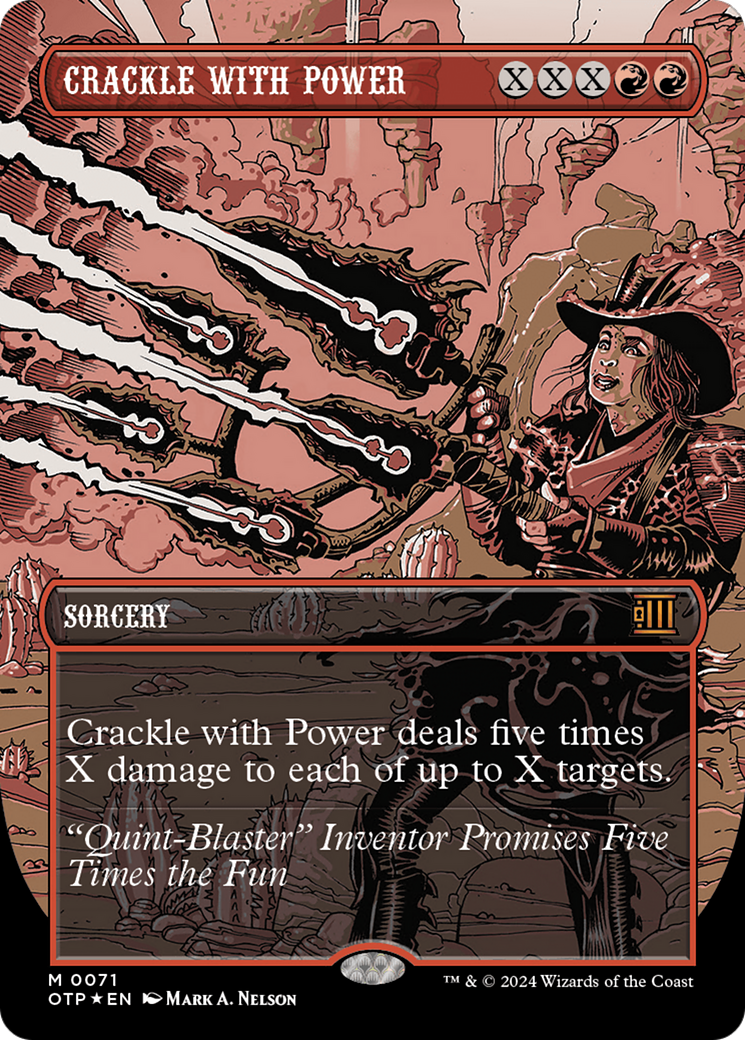 Crackle with Power (Textured Foil) [Outlaws of Thunder Junction: Breaking News] | Dumpster Cat Games