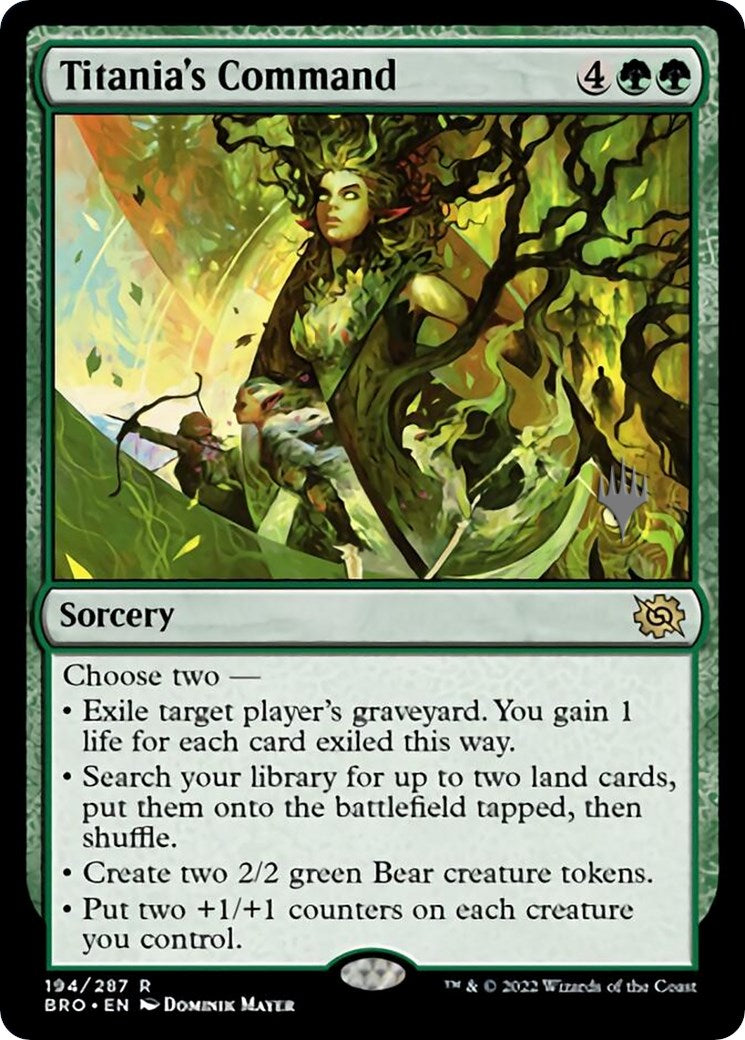 Titania's Command (Promo Pack) [The Brothers' War Promos] | Dumpster Cat Games