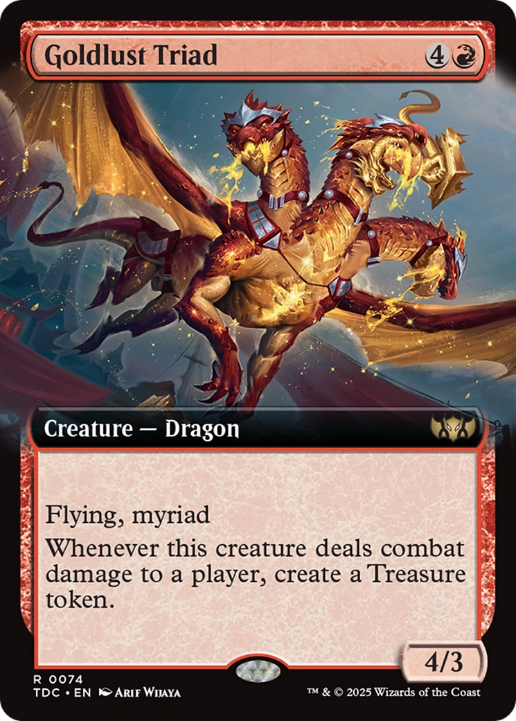 Goldlust Triad (Extended Art) [Tarkir: Dragonstorm Commander] | Dumpster Cat Games