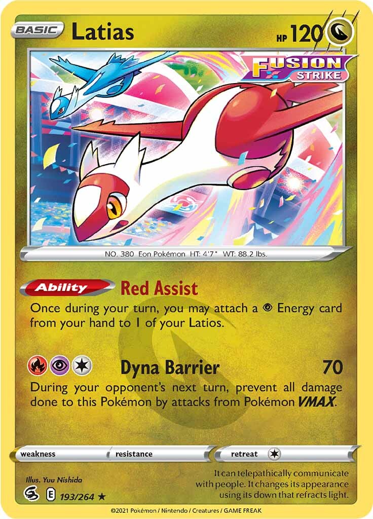 Latias (193/264) [Sword & Shield: Fusion Strike] | Dumpster Cat Games