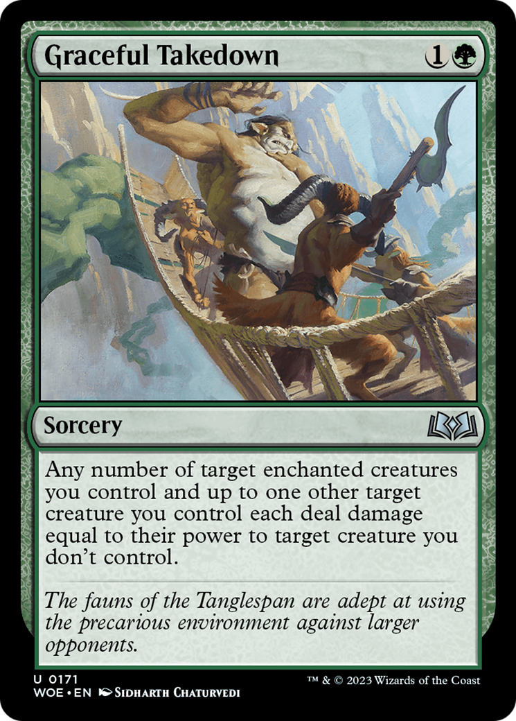 Graceful Takedown [Wilds of Eldraine] | Dumpster Cat Games