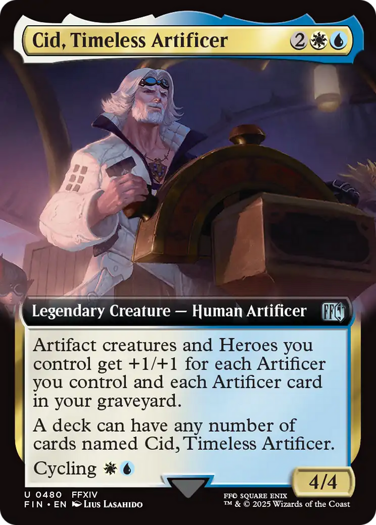 Cid, Timeless Artificer (Extended Art) [FINAL FANTASY] | Dumpster Cat Games