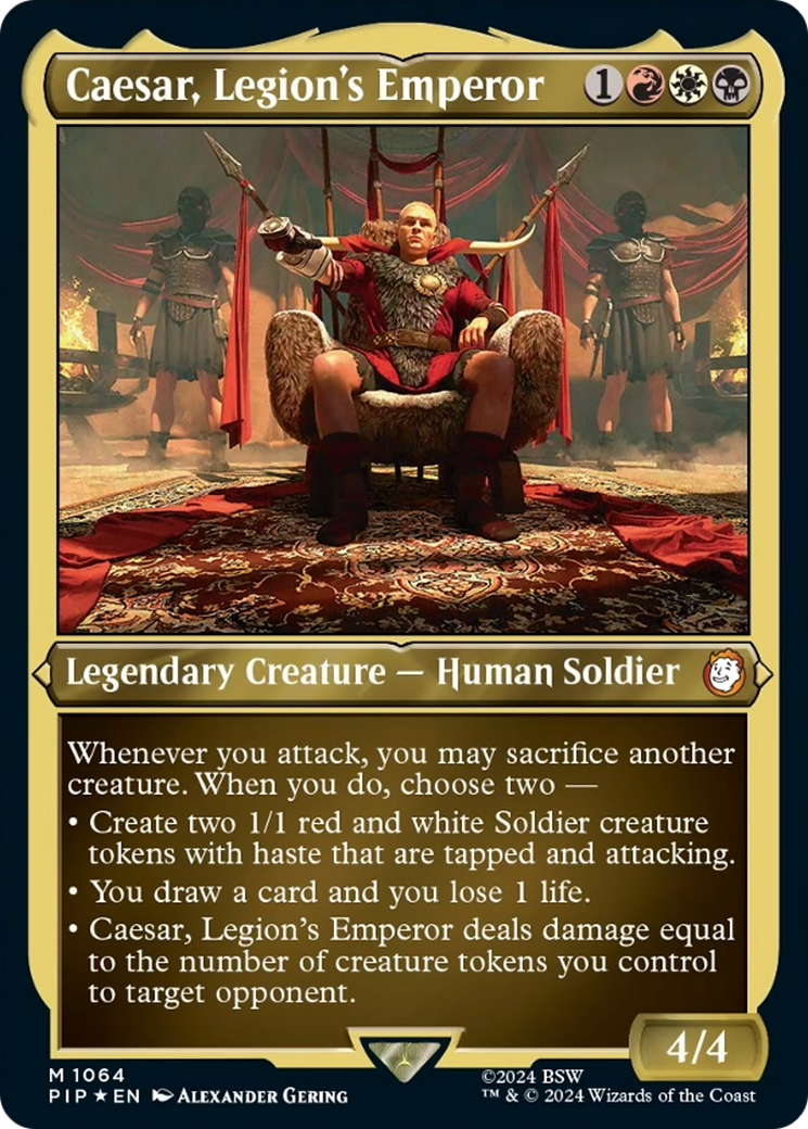 Caesar, Legion's Emperor (Display Commander) [Fallout] | Dumpster Cat Games