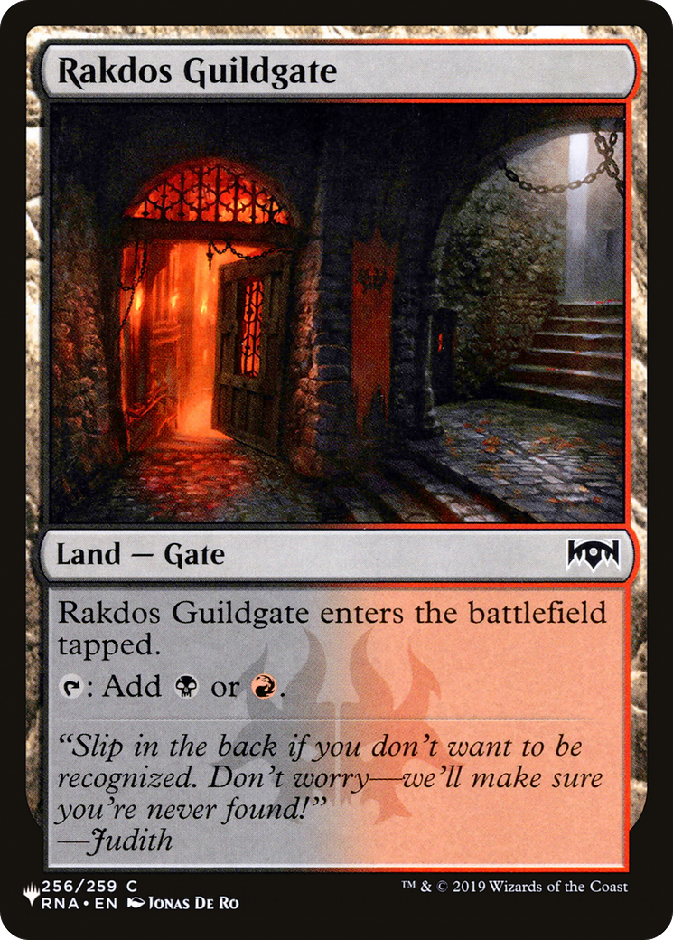 Rakdos Guildgate (256) [The List] | Dumpster Cat Games