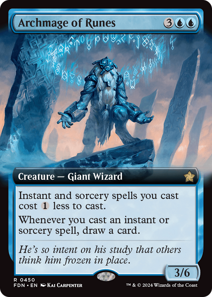 Archmage of Runes (Extended Art) [Foundations] | Dumpster Cat Games
