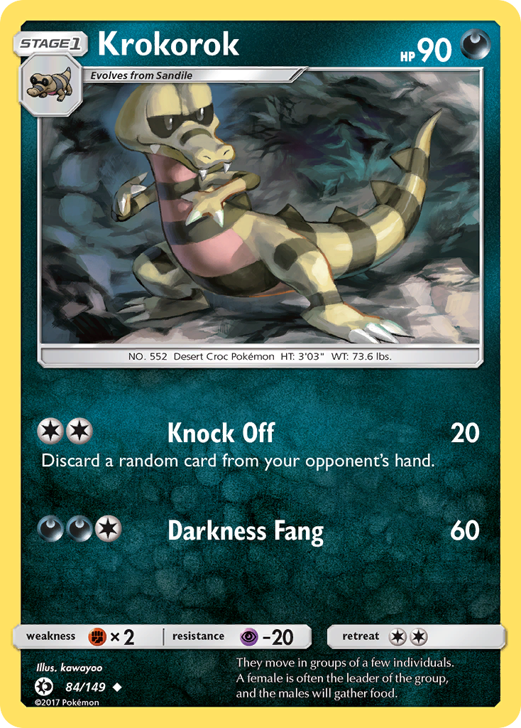 Krokorok (84/149) [Sun & Moon: Base Set] | Dumpster Cat Games