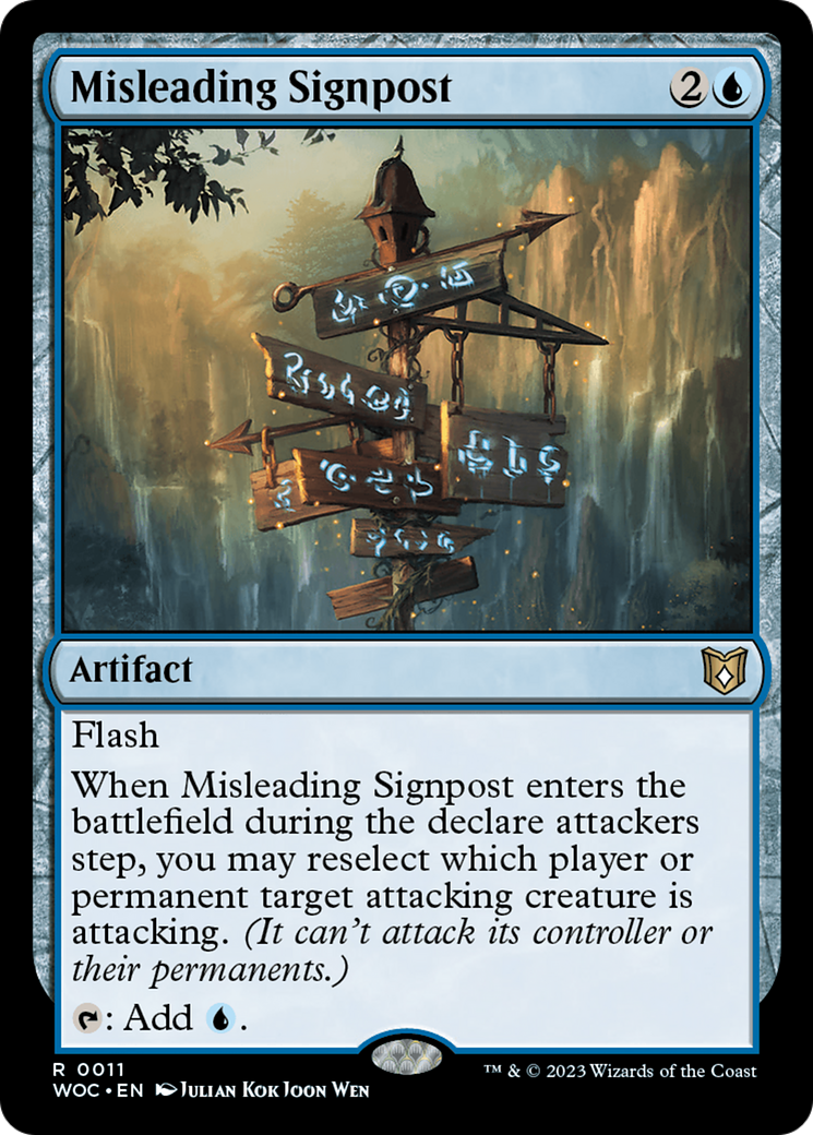 Misleading Signpost [Wilds of Eldraine Commander] | Dumpster Cat Games