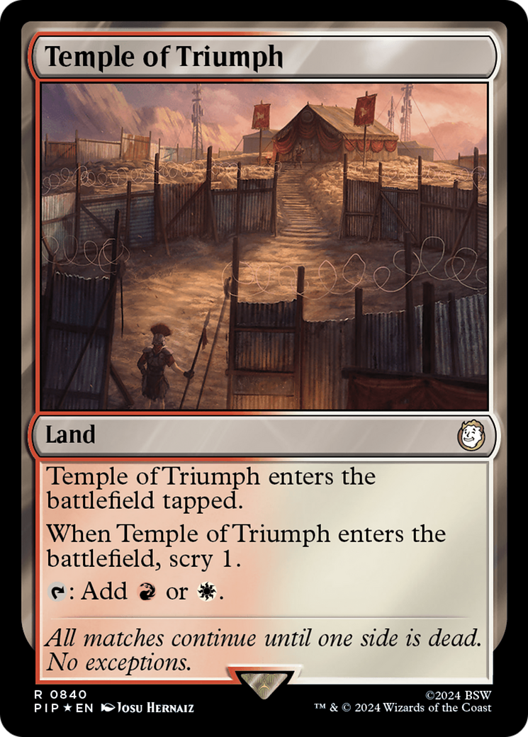 Temple of Triumph (Surge Foil) [Fallout] | Dumpster Cat Games