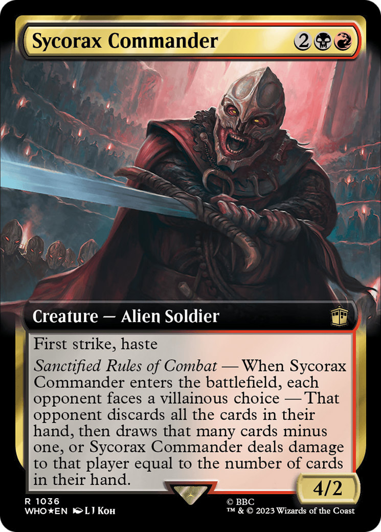 Sycorax Commander (Extended Art) (Surge Foil) [Doctor Who] | Dumpster Cat Games
