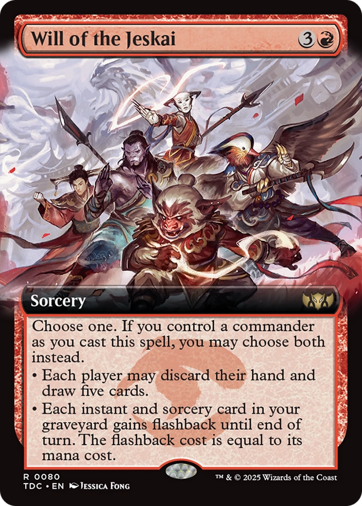 Will of the Jeskai (Extended Art) [Tarkir: Dragonstorm Commander] | Dumpster Cat Games