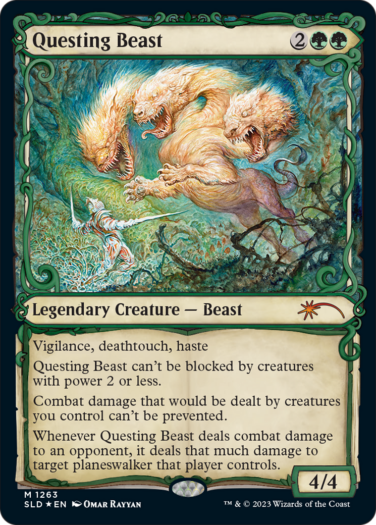 Questing Beast (Halo Foil) [Secret Lair Drop Series] | Dumpster Cat Games