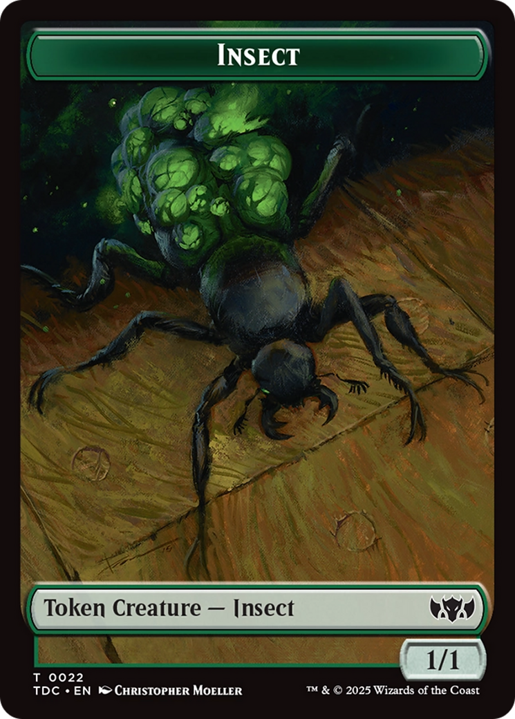 Insect (0022) // Zombie Druid Double-Sided Token [Tarkir: Dragonstorm Commander Tokens] | Dumpster Cat Games