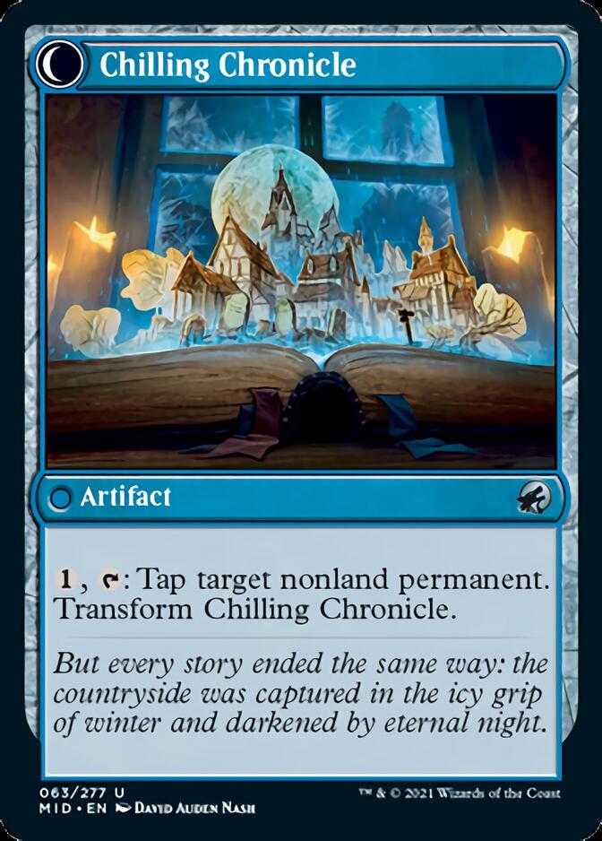 Mysterious Tome // Chilling Chronicle [Innistrad: Midnight Hunt] | Dumpster Cat Games