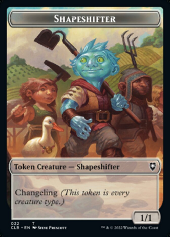 Shapeshifter (022) // Clue Double-Sided Token [Commander Legends: Battle for Baldur's Gate Tokens] | Dumpster Cat Games